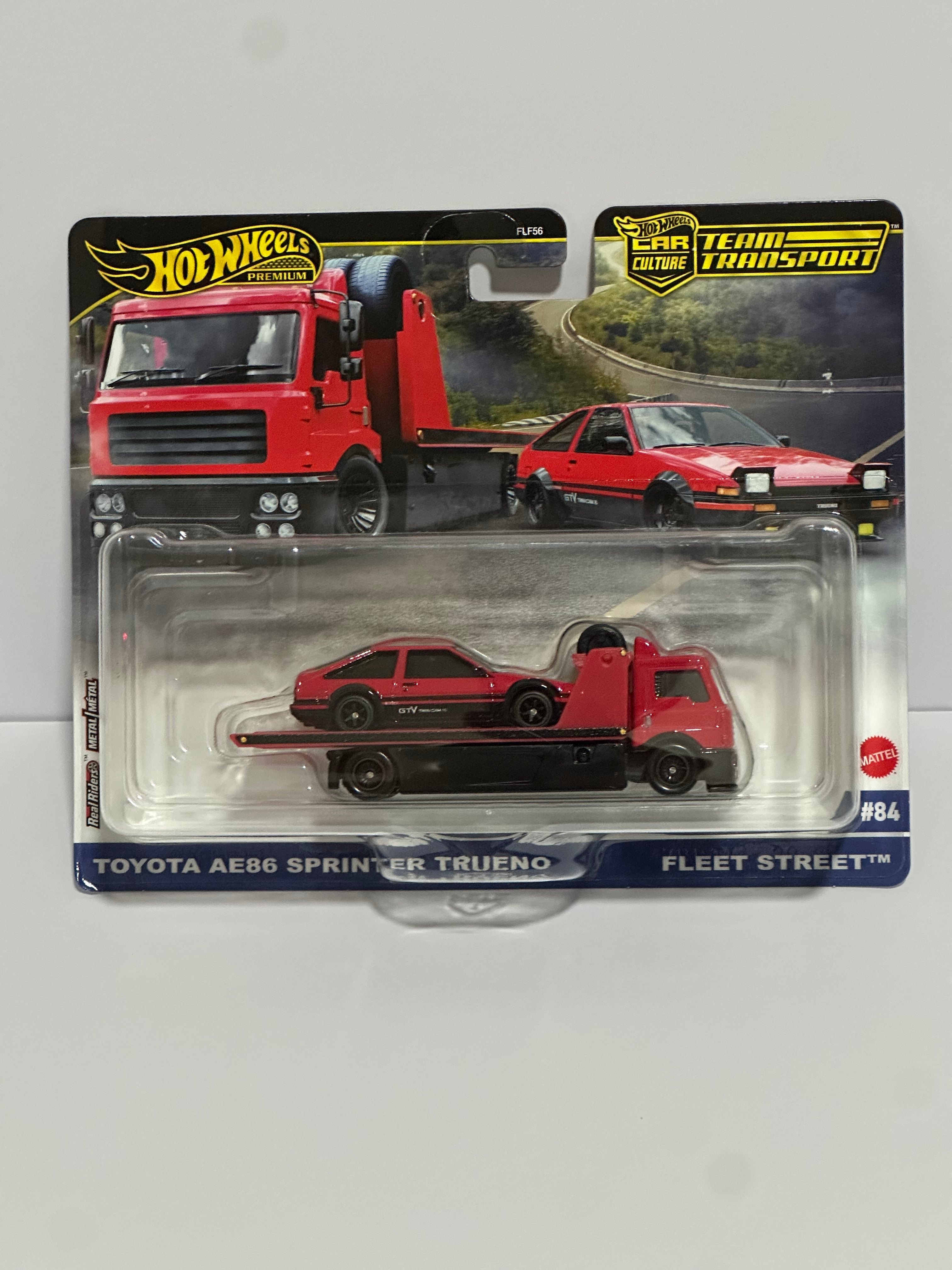 2025 Hot Wheels Team Transport Toyota AE86 Sprinter Trueno , Fleet Street