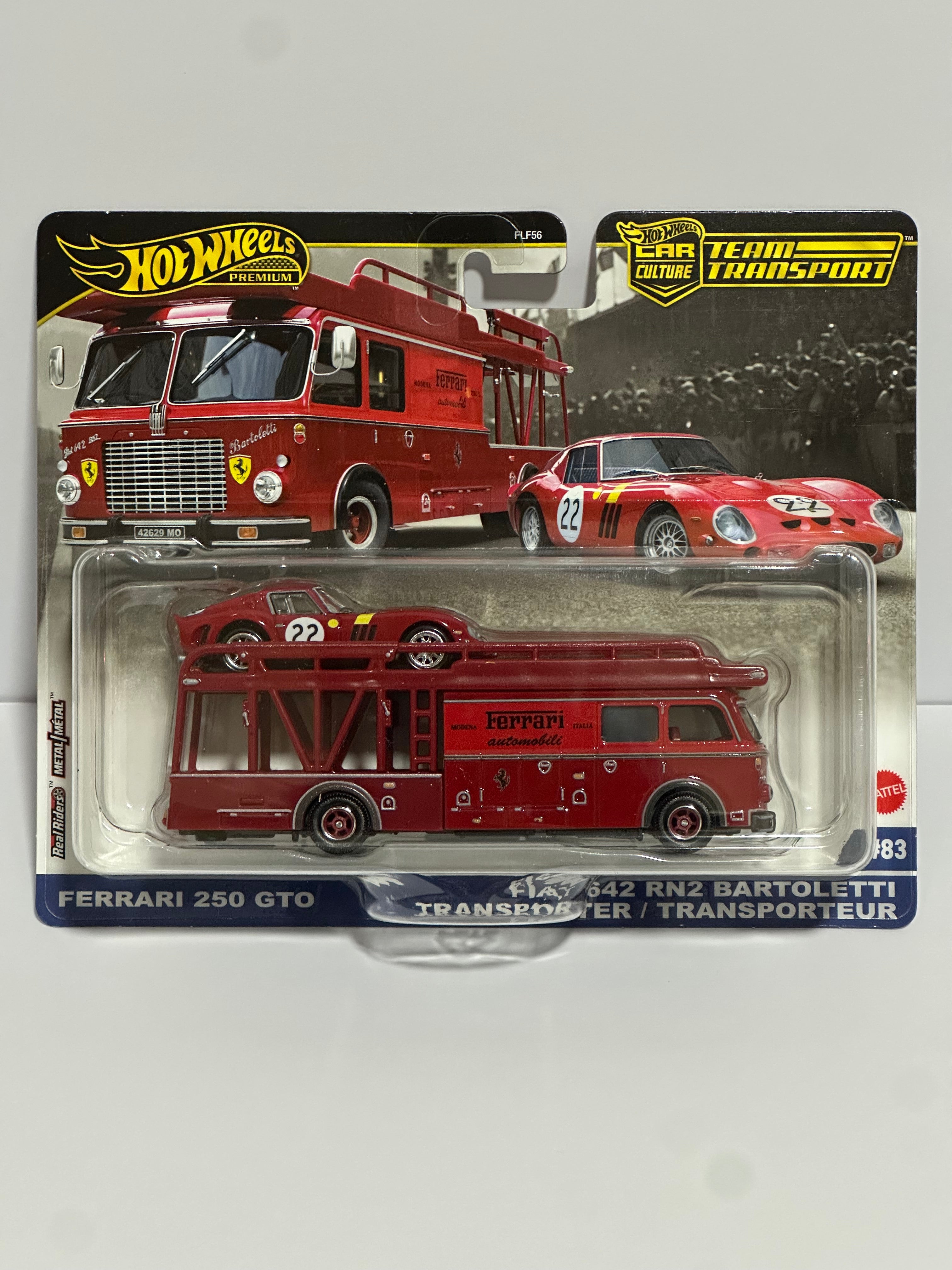 2025 Hot Wheels Team Transport Ferrari 250 & Fiat 642 RN2 Bartoletti Transporter