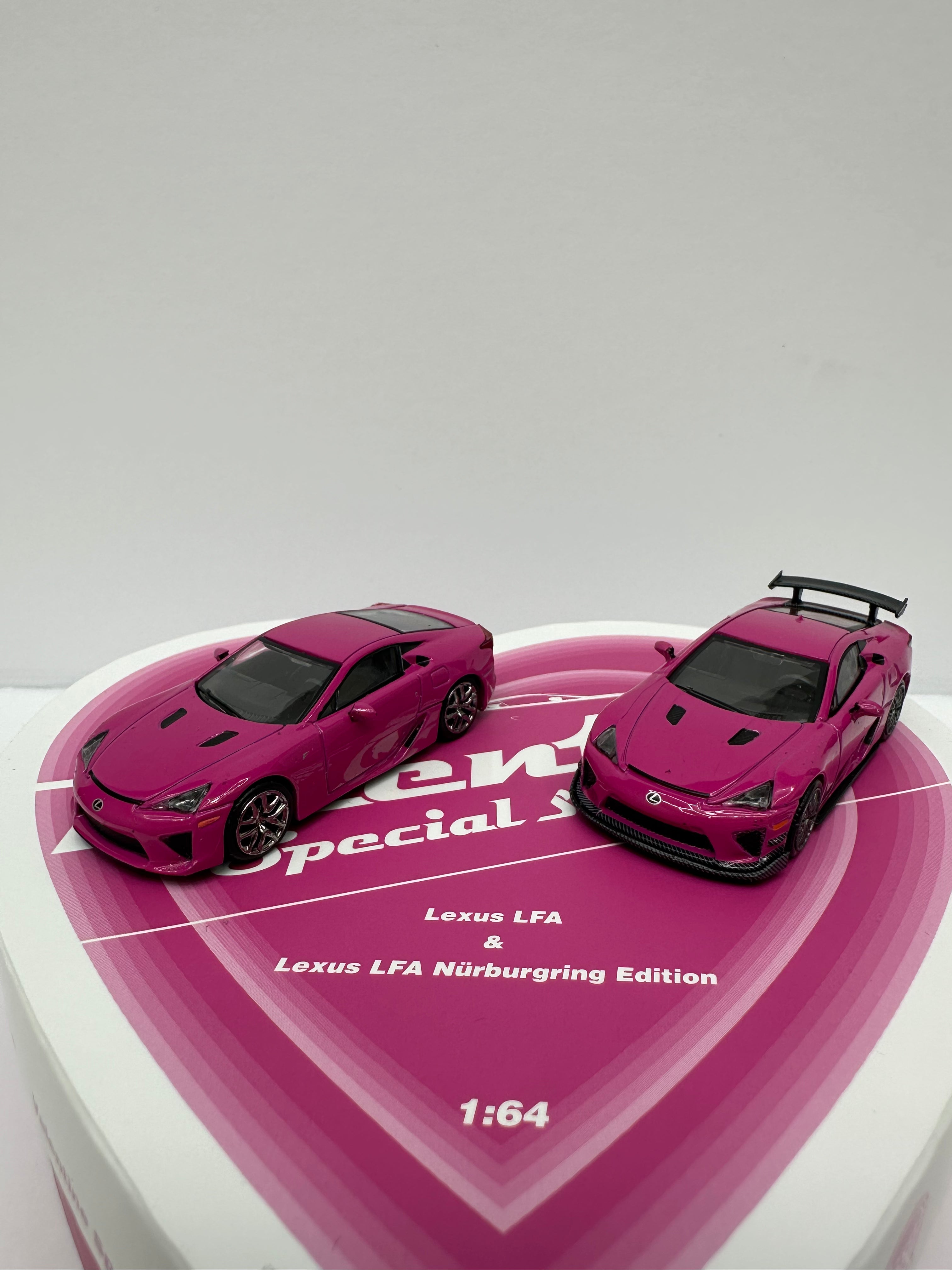Diecast Talk Exclusive Valentine Special Set - Lexus LFA & Lexus LFA Nürburgring Edition